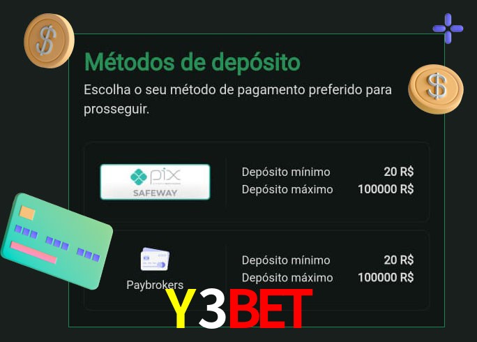 O cassino Y3BET oferece uma grande variedade de métodos de pagamento